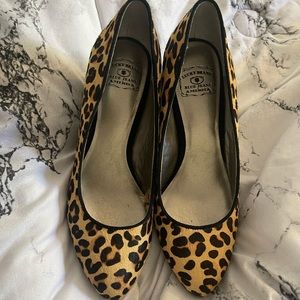 Lucky brand leopard wedges